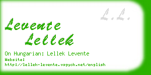levente lellek business card
